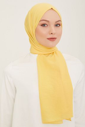 شال زرد زنانه پلی استر Armine - کد 904623722