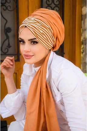 کلاه شنای حجاب قهوه ای زنانه Aişe Tesettür - کد 744668384