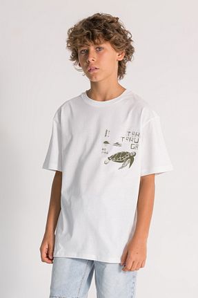 تیشرت سفید بچه گانه اورسایز DMB BOYS & GIRLS - کد 906011665