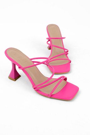 دمپائی صورتی زنانه پاشنه نازک LAL SHOES & BAGS - کد 317111548