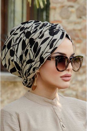 کلاه شنای حجاب بژ زنانه Aişe Tesettür - کد 92756584