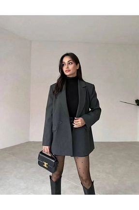 کت بلیزر طوسی زنانه بافتنی BEST OF STORE - کد 904630564