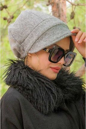 کلاه طوسی زنانه Aişe Tesettür - کد 680386510