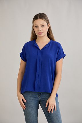 بلوز آبی زنانه ساده HOFY - کد 904627675