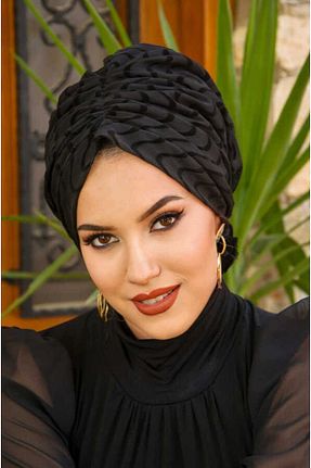 کلاه شنای حجاب مشکی زنانه Aişe Tesettür - کد 827149952