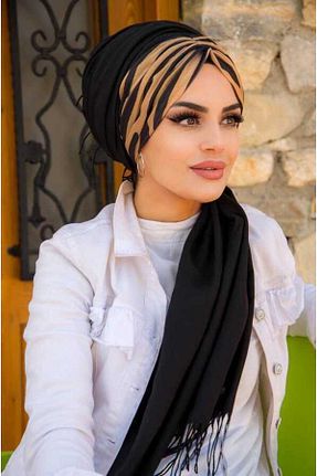 کلاه شنای حجاب مشکی زنانه Aişe Tesettür - کد 681070371