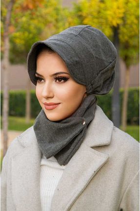 کلاه خاکی زنانه پنبه ای Aişe Tesettür - کد 888558980