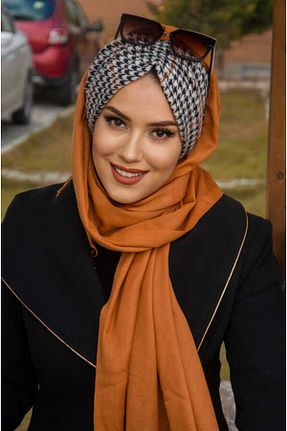کلاه شنای حجاب قهوه ای زنانه Aişe Tesettür - کد 767053948