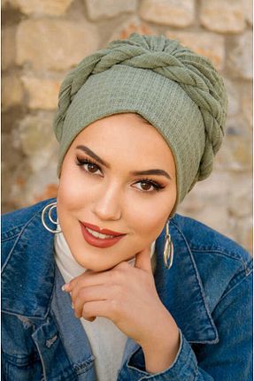 کلاه شنای حجاب سبز زنانه Aişe Tesettür - کد 827262169