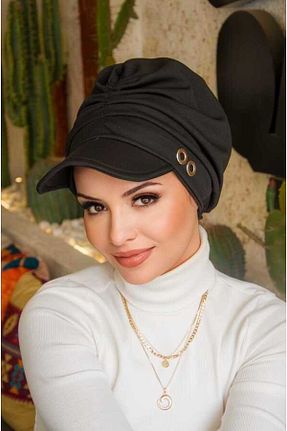 کلاه شنای حجاب مشکی زنانه Aişe Tesettür - کد 904102868