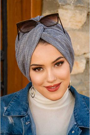 کلاه شنای حجاب آبی زنانه Aişe Tesettür - کد 827150103