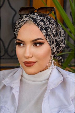 روسری مشکی ساتن Aişe Tesettür - کد 699233625