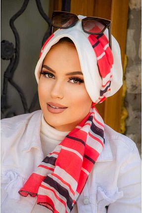 کلاه شنای حجاب سفید زنانه Aişe Tesettür - کد 745855866
