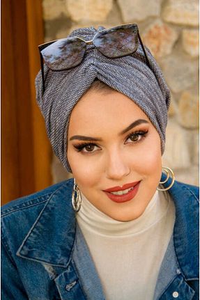 کلاه شنای حجاب آبی زنانه Aişe Tesettür - کد 766725349