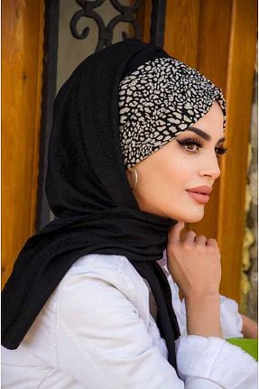 کلاه شنای حجاب مشکی زنانه Aişe Tesettür - کد 681065218