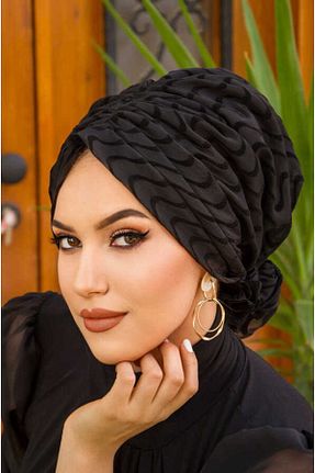 کلاه شنای حجاب مشکی زنانه Aişe Tesettür - کد 827149952