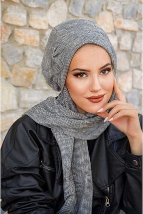 کلاه شنای حجاب طوسی زنانه Aişe Tesettür - کد 864919595