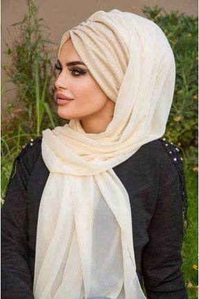 شال نباتی زنانه پلی استر Aişe Tesettür - کد 680153744