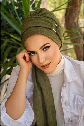 کلاه شنای حجاب خاکی زنانه Aişe Tesettür - کد 844684441