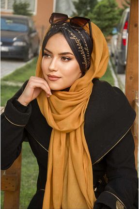کلاه شنای حجاب زرد زنانه Aişe Tesettür - کد 799717863