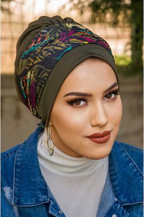 کلاه شنای حجاب خاکی زنانه Aişe Tesettür - کد 827107050