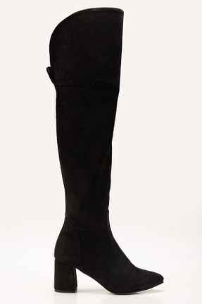 چکمه مشکی زنانه چرم مصنوعی ANALİN SHOES - کد 854678967