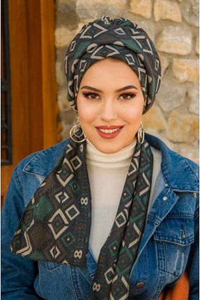 کلاه شنای حجاب سبز زنانه Aişe Tesettür - کد 799718196