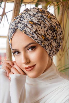 کلاه شنای حجاب نباتی زنانه Aişe Tesettür - کد 807486682