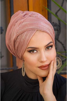 شال صورتی زنانه پنبه پلی استر Aişe Tesettür - کد 815621377