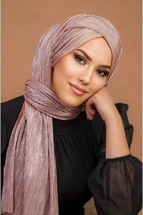 شال صورتی زنانه پنبه پلی استر Aişe Tesettür - کد 815608391