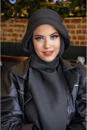 کلاه مشکی زنانه پنبه ای Aişe Tesettür - کد 888125306