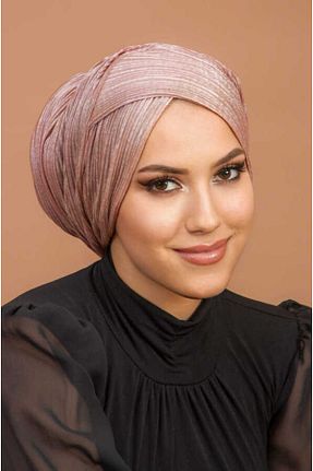 شال صورتی زنانه پنبه پلی استر Aişe Tesettür - کد 815608391