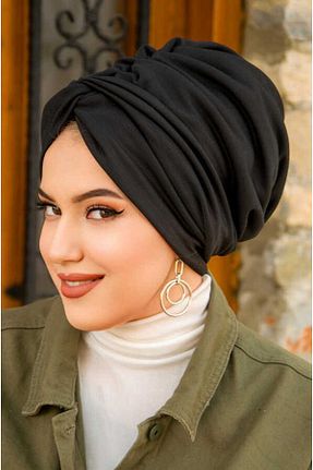 شال مشکی زنانه پنبه پلی استر Aişe Tesettür - کد 815616063
