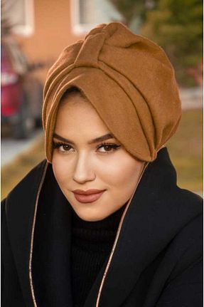 کلاه زرد زنانه پشمی Aişe Tesettür - کد 777315545