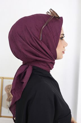 روسری بنفش پنبه ای feronis - کد 904685221