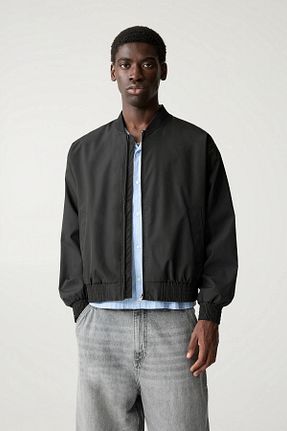 کت مشکی مردانه Bomber Pull & Bear - کد 904688322