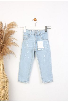 شلوار جین آبی بچه گانه پاچه ساده hira kids collection - کد 904687984