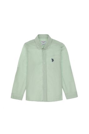 پیراهن سبز بچه گانه یقه پیراهنی U.S. Polo Assn. - کد 904697793