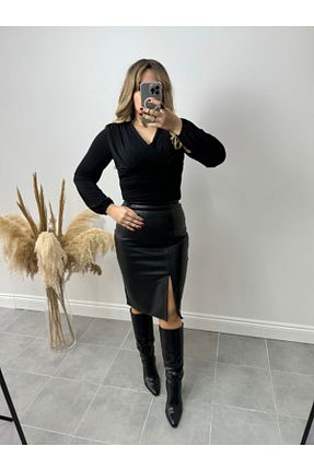 دامن بژ زنانه ساده MS LONDON - کد 904696776