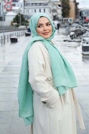 شال سبز زنانه پنبه پلی استر Armine - کد 906072161
