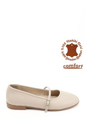بابت بژ زنانه چرم خالص GÖNDERİ(R) - کد 904688920