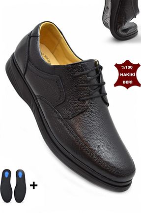 کفش کلاسیک مشکی مردانه چرم خالص ISPARTALILAR - کد 904692528