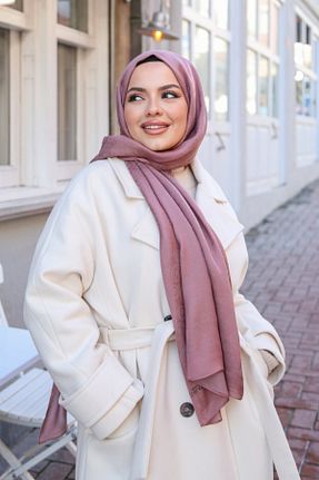 شال صورتی زنانه پنبه ای Armine - کد 904690255