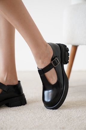 کفش لوفر مشکی زنانه چرم مصنوعی öz se shoes - کد 888162125