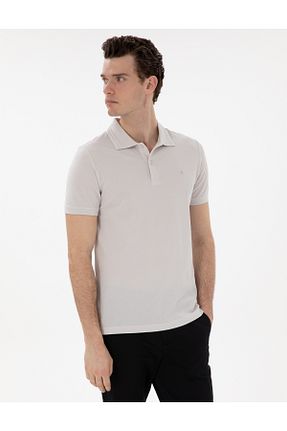 پولوشرت طوسی مردانه %100 پنبه Pierre Cardin - کد 904712362