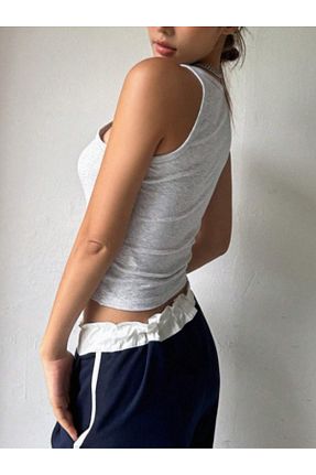 بادی طوسی زنانه یقه مربعی MOONBULL - کد 904708027