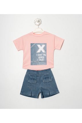 ست بالاتنه و پائین تنه صورتی بچه گانه بافتنی Titimixkids - کد 903218465