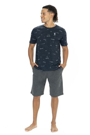 ست لباس راحتی سرمه ای مردانه چاپی U.S. Polo Assn. - کد 904709553