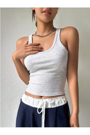 بادی طوسی زنانه یقه مربعی MOONBULL - کد 904708027