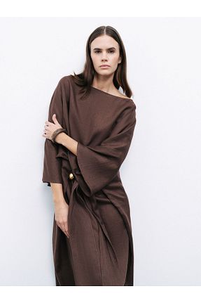 لباس قهوه ای زنانه بافتنی Nocturne - کد 904455038